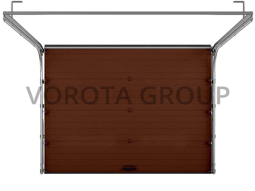 Секционные ворота для гаража Doorhan из коричневых сэндвич-панелей 2500x2400