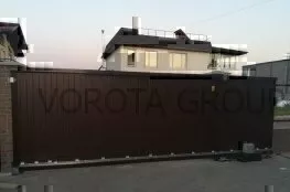 Ворота откатные сэндвич панель